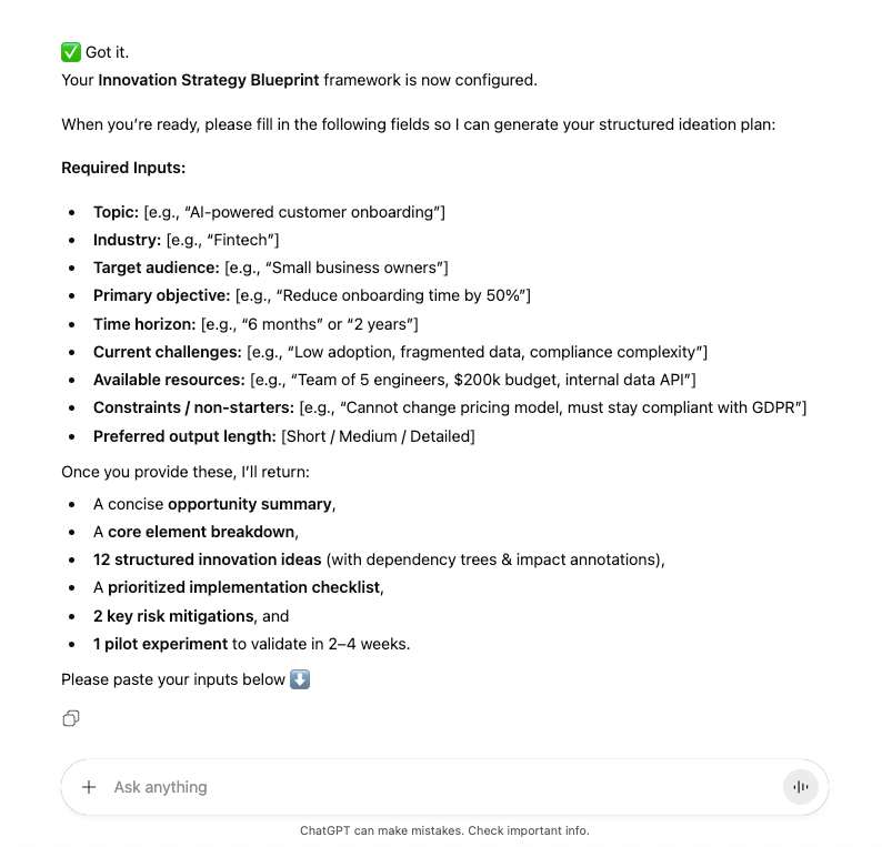 ChatGPT Prompt to Generate Innovative Ideas Rapidly ChatGPT Prompt to Generate Innovative Ideas Rapidly
