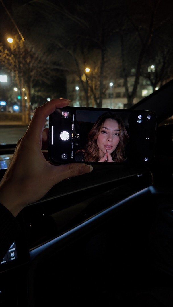 Cinematic Night Car Selfie AI Image Prompt Cinematic Night Car Selfie AI Image Prompt