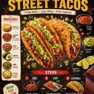 Crispy Street Tacos Recipe Infographic AI Prompt