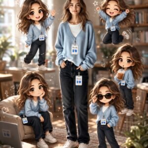 Dreamy Mini Cartoon Clone AI Photo Edit Prompt