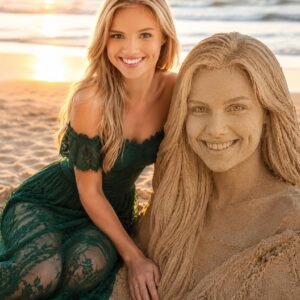 Hyper-Realistic Beach Sand Sculpture AI Image Prompt