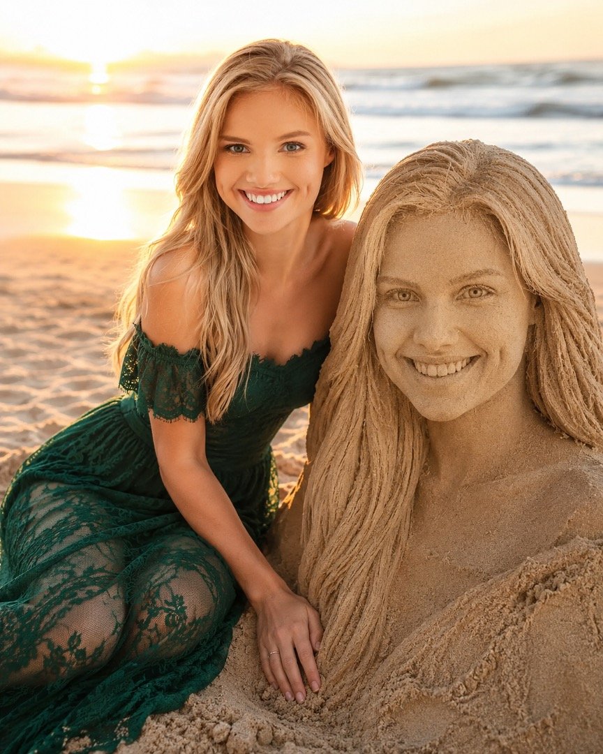 Hyper-Realistic Beach Sand Sculpture AI Image Prompt Hyper-Realistic Beach Sand Sculpture AI Image Prompt