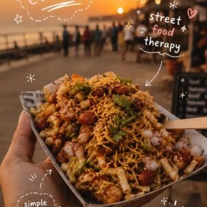 Indian Street Food AI Prompt – Bhel Chaat Instagram Story Aesthetic