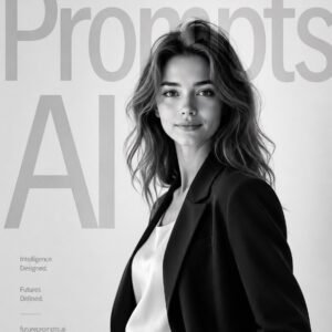 Monochrome Luxury Editorial Portrait AI Prompt