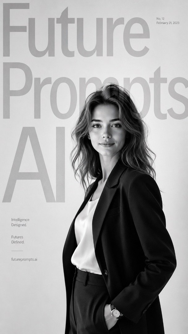 Monochrome Luxury Editorial Portrait AI Prompt Monochrome Luxury Editorial Portrait AI Prompt