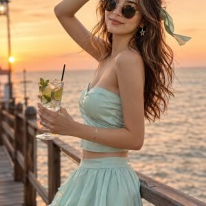 Ultra Realistic Sunset Beach Fashion AI Prompt