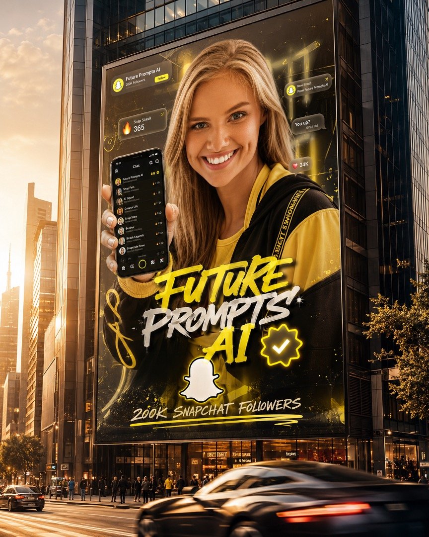 Viral Snapchat Creator Poster AI Image Prompt Viral Snapchat Creator Poster AI Image Prompt